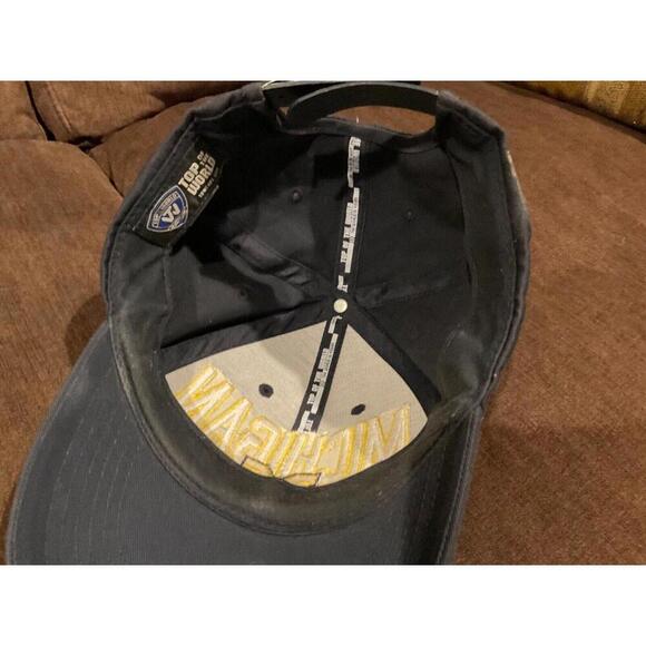 University of Michigan Navy Blue Basebal lHat Adjustable Strap Top of the World - Picture 2 of 7